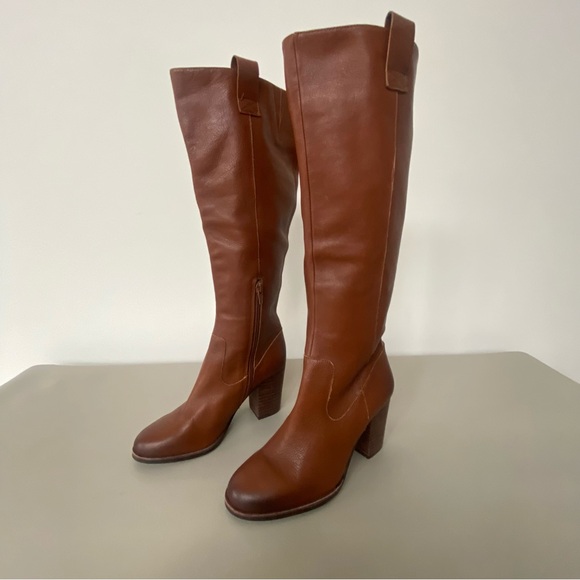 Gianni Bini Brown Knee-High Leather Boots - Picture 8 of 8